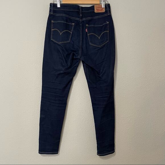 Levi’s Dark Wash 721 High Rise Skinny Jeans Womens 28 Blue Denim Zip Fly Fall - Picture 6 of 8